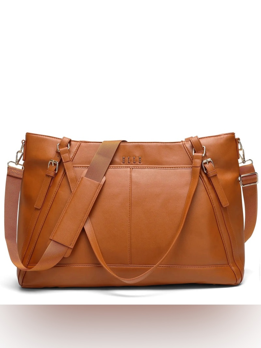 Elle Leisure Luxe 33L Vegan Leather Weekender Tote Bag - Picture 3 of 16